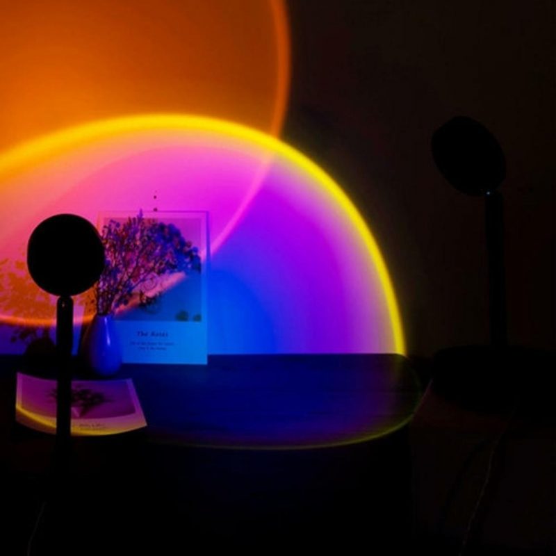 Sunset Lamp Tiktok : tiktok Sunset Projection Floor Light Rainbow